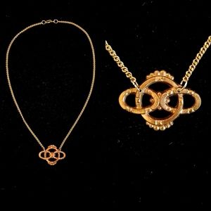 Vintage 1920s French Art Deco Ornate Loop Necklace